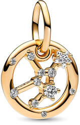 Pandora Moments Szűz csillagjegy függő sárga arany színű charm - 762715C01 (762715C01)