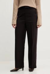 Tommy Hilfiger gyapjú nadrág bordó, magas derekú egyenes, WW0WW48362 - burgundia 38