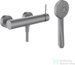 Laufen TWINPLUS SLIM zuhany csaptelep zuhanyszettel, PVD szálhúzott rozsdamentes acél, HF505450423600 (HF505450423600)