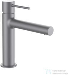 Laufen TWINPLUS SLIM egykaros mosdó csaptelep 140 mm-es kifolyócső, húzórudas lefolyószelep nélkül, PVD szálhúzott rozsdamentes acél HF505404423000 (HF505404423000)