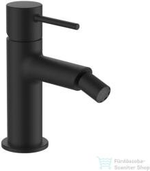 Laufen TWINPLUS SLIM bidé csaptelep húzórudas leeresztő szelep nélkül, PVD matt titán fekete HF505410428010 (HF505410428010)