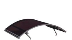 Silver Wing Miko Íves előtető eresszel 160x120 bronzbarna alumínium Tömör polikarbonát