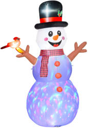 AOSOM Felfújható hóember LED-világítással 240 cm magas kültéri karácsonyi dekoráció - hazravalo - 20 200 Ft