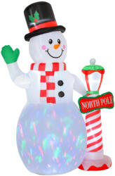 AOSOM Felfújható hóember LED-világítással 240 cm magas kültéri karácsonyi dekoráció - hazravalo - 24 500 Ft