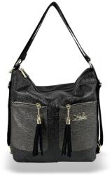 ZELLIA Női Válltáska/Hátizsáká Alakítható 24157 Fekete-Bronz - Crystal-Groove - (ZLK-24157-33038261)