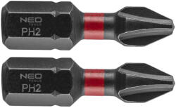 NEO TOOLS torziós ütvecsavarozó bit PH2x25 mm, 2 részes (56-501)