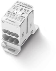 Finder Fővezetéki leágazó kapocs, 3be/4ki, 16mm2, IP20, 1P, 80A, csavaros, 4csatl. / (9D0150800304)
