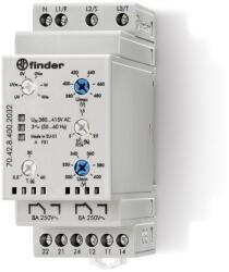 Finder Feszültség felügyeleti relé, 3 fázis (704284002032) (70.42. 8.400. 2032) (704284002032)