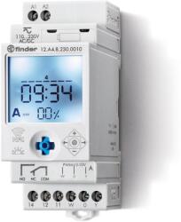 Finder Asztronómiai kapcsolóóra, DIN-sínre, 230 V/DC, 230 V/AC, Heti program, IP20 (12A482300010) (12. A4.8. 230.0010) (12A482300010)