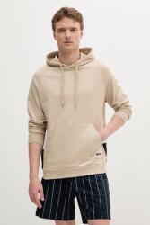 HUGO BOSS pamut pulóver otthoni viseletre bézs, sima, kapucnis, 50540741 - bézs XXL