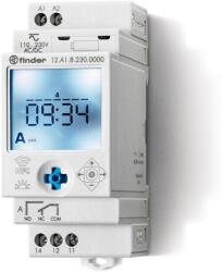 Finder Asztronómiai kapcsolóóra, DIN-sínre, napi és heti, 230V, 1 váltóé. , NFC, IP20 (12A182300000) (12. A1.8. 230.0000) (12A182300000)