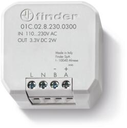 Finder Tápegység BLISS szobatermosztáthoz, 3, 3V DC, 2W (01C0282300300) (01C. 02.8. 230.0300) (01C0282300300)