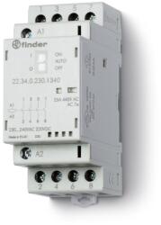 Finder Installációs mágneskapcsoló, 4 záró, 230 V/DC, 230 V/AC, 25 A (223402301340) (22.34. 0.230. 1340) (223402301340)