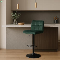 Mebel Elite Zöld Bársony Bárszék NERO