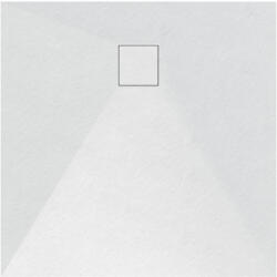 Welland kőhatású zuhanytálca szifonnal 90 x 90 cm - fehér (GT-9090SS)