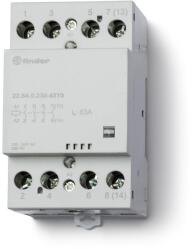 Finder Installációs mágneskapcsoló, 230V AC/DC, 63A, 4z, AgSnO2, mech. állapotjelz, IP20 (226402304310) (22.64. 0.230. 4310) (226402304310)