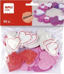 APLI Moosgumi, öntapadó, szívek, APLI Kids "Eva Sheets", vegyes színek (LCA13283) - irodaoutlet