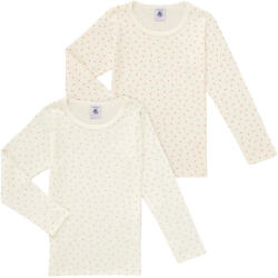 Petit Bateau Tricouri cu mânecă lungă Fete TSML X2 Petit Bateau Alb 12 ani