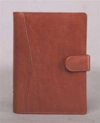 SATURNUS Kalendárium, gyűrűs, betétlapokkal, "M", marhabőr, SATURNUS, "212", barna (NKM212B) - irodaoutlet