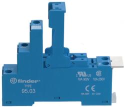 Finder Relé foglalat, 40.31 reléhez szerelőlapra, kék (9503) (95.03) (9503)