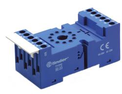 Finder Relé foglalat, 11é 60.13 reléhez sínre, csav. bekötés (9003) (90.03) (9003)