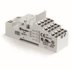 Finder Relé foglalat, szerelősínre pattintható, push in (94P47) (94. P47) (94P47)