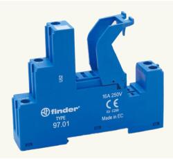 Finder Relé foglalat, csavaros DIN (kalap)sín 35mm, 46.61 reléhez (9701) (97.01) (9701)