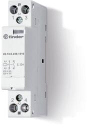 Finder Installációs mágneskapcsoló, 230V AC/DC, 25A, 2z, AgNi, LED+mech. állapotjelzés +70 C-ig (227202301310) (22.72. 0.230. 1310) (227202301310)