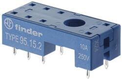 Finder Relé foglalat, 3é. 40.52 reléhez, NYÁK-ba forr. , kék (95152) (95.152) (95152)