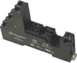 Finder Relé foglalat, csavaros, DIN (kalap)sín 35mm, fekete, 46.52 reléhez (97020) (97.02. 0) (97020)