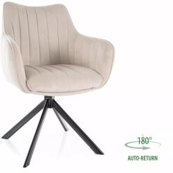 SIGNAL MEBLE Azalia Velvet Forgó Bársony Étkezőszék Világos Bézs (SIG-AZALIAVCJBE)