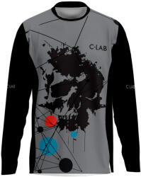 C-LAB Hosszú ujjú MTB Enduro mez Skeletor fekete|szürke