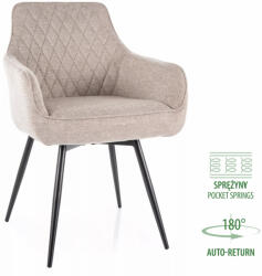 SIGNAL MEBLE Marlo Brego Forgó Étkezőszék Világos Bézs Kárpittal (SIG-MARLOBRCJBE) - prodis