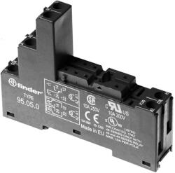 Finder Relé foglalat, 40.51 . . 52. . 61 reléhez, szerelőlapra, fekete (95050) (95.050) (95050)