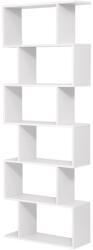 VASAGLE PRESTON könyvespolc, 70x24x190, 5cm, fehér Vasagle
