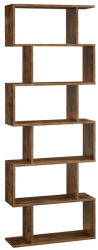 VASAGLE PRESTON könyvespolc, 70x24x190, 5cm, barna színben Vasagle