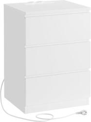 VASAGLE ZION éjjeliszekrény töltő funkcióval, 35x40x59 cm, fehér Vasagle