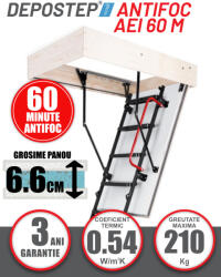 DEPOSTEP Scara pod antifoc metalica DEPOSTEP AEI 60 M rezistenta 60 de minute (AEI60M 60X120)
