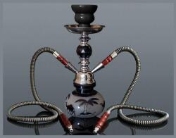 Padonio Hookah Camel Black kisméretű szürke színű shisha - 2 csöves (DM-5-5357)