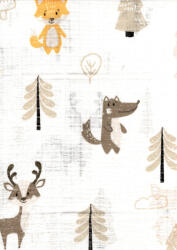  Mintás textil pelenka 1db-os - Állatok az erdőben