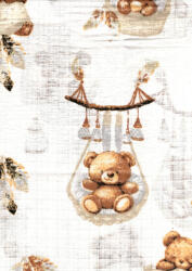 Mintás textil pelenka 1db-os - Lámpás maci