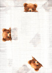 Mintás textil pelenka 1db-os - Kukucskáló maci