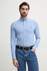 Ralph Lauren pamut ing férfi, legombolt galléros, fekete, regular, 710654408 - kék XXL