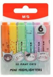 M&G Mini So Many Cats pasztell szövegkiemelő - 6 db-os készlet