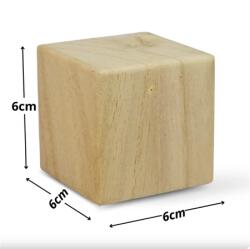  Fa kocka 6x6cm natúr 1db