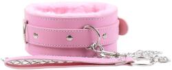  Bélelt BDSM nyakörv és póráz (rózsaszín) - erotikashow