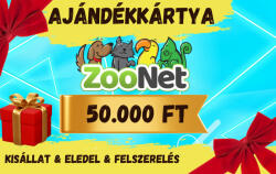  ZooNet Ajándékkártya | Kisállat, eledel és felszerelés vásárlásához - 50.000 Ft