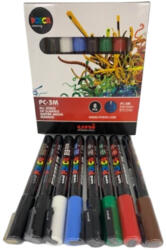 uni Dekormarker 0, 9-1, 3mm, Uni Posca PC-3M 8 db-os készlet, 'HOLIDAY (2UPC3MH8C) - cartridge