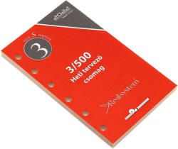 Realsystem Gyűrűs kalendárium utántöltő csomag 3/500 sárga papíros éves, heti beosztású S mérethez Realsystem (3500-00) - cartridge