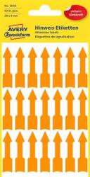 Avery Zweckform Jelölőnyíl, 39x9 mm, AVERY ZWECKFORM, neon narancs, 63 etikett/csomag (3008) - kellekanyagonline